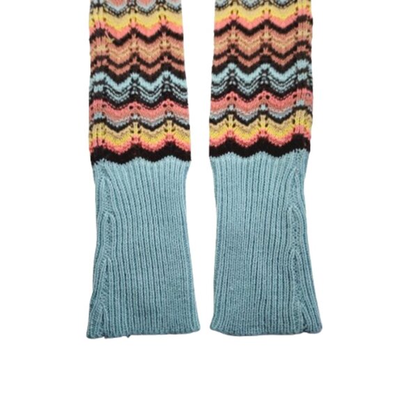 Missoni for Target Long Gloves and Scarf Set in Brown Pink Blue Chevron Stripes - Picture 9 of 11
